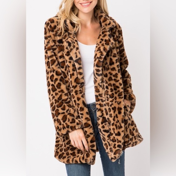 NWOT boutique Super Soft Oversized Leopard Coat - Small - Picture 2 of 7